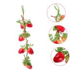 Simulierte Erdbeeren Obst Künstliche Erdbeeren Rankensimulation Künstliche Erdbeeren Künstliche Lebensechte Erdbeeren Heimdekoration Lebendige Gefälschte Erdbeeren