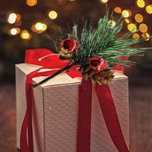 Künstliche Tannenzapfen für Weihnachten, Tannenzapfen, immergrüne Weihnachtsdekoration, Weihnachtsblumen-Picker für Hochzeit, Party, DIY, Weihnachtsbaum-Dekoration (Form B)