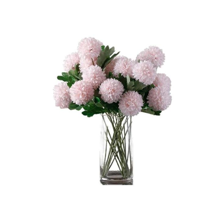 Kunstblumen Künstliche Hortensien in Einer Glasvase – lebensechtes Blumenarrangement aus Seide für die Elegante Innendekoration im Wohnzimmer für jeden Anlass