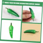 32St simuliertes Gemüse wohnraumdeko The Green Werbeprop für Paprika Kunstgemüsemodell Simulation Requisiten grün lebendige Pfeffermodelle falscher Chili Bauernhausdekore Schau
