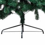 Künstlicher Halb-Weihnachtsbaum Beleuchtung Kugeln Grün 150 cmGrün und grau