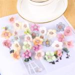 150 stuks gemengde mini-, kleurrijke bloemen, madeliefjes, pastelmengsel, kleine bloemen, zijden koppen, strooier, voor handwerk, bruiloft, woondecoratie