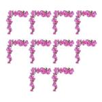 Künstliche Kirschblüten-Rattangirlanden, 10 Stück, Bunte künstliche Sakura-Girlanden, 180 cm, Rattan für Hochzeiten und Heimdekoration