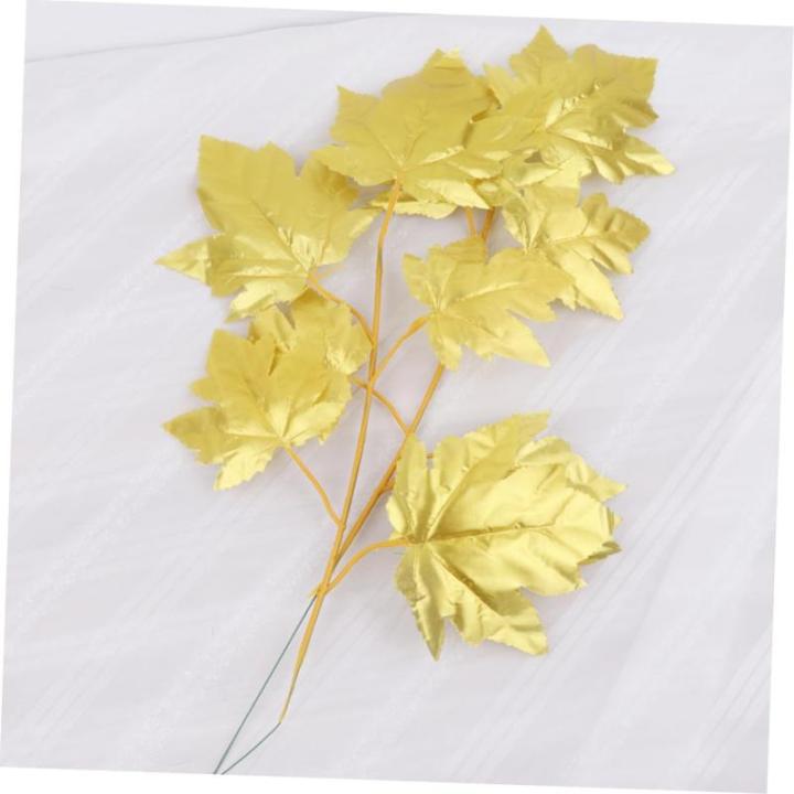 5St hochzeitsdeko weihnachtsbaumdeko gefälschte Herbstahornblattsträucher gemischte Beeren Golddekor Ahornblätter Bastelmaterial Künstliche Blätter Hilfsmaterial