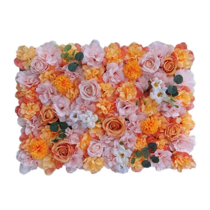 1 stuk 40 cm x 60 cm bloemenwandpaneel, , wandpaneel, bloemen, achtergrond, voor bruiloft, verjaardag, feest, woondecoratie, wanddecoratie, oranje A