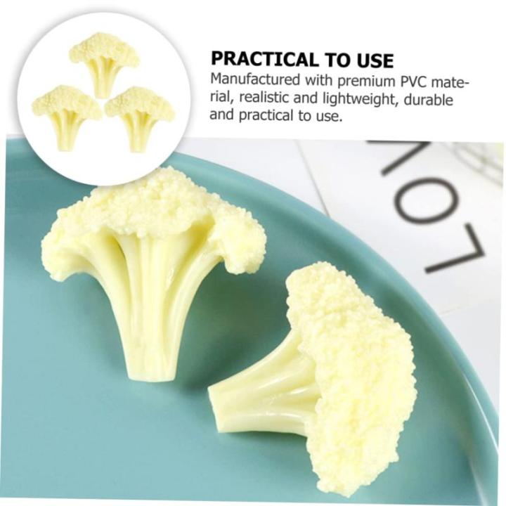 1 Satz Blumenkohlmodell Künstliche Blumen Kreative Blumenkohl Künstliche Lebensechte Blumenkohl Grünes Spielzeug Simulation Gemüsemodelle Simulation Von Blumenkohl 3 Stück