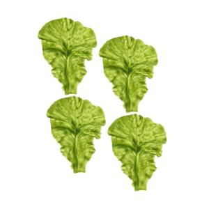 1 Satz Lebensmitteldekor Kunstpflanze Künstliche Pflanzen Künstliches Gemüse Lebensechtes Gemüse Realistisches Gemüseblatt Simulation Von Salatblattmodellen PVC Green 4 Stück