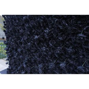 Blumen-Wandpaneel, Schwarze Rose, Gänseblümchen, Künstliche Seide, Hortensie, Rosenblumen-Panel, Hochzeit, Party, Süßigkeiten, Wand, Schaufenster, Festlicher Blumenhintergrund