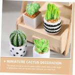 40 stuks kunstmatige cactus kantoordecoratie kantoorinrichting tuin miniatuur ornament installatie kunsthandwerk van hars mini bonsai model kleine bloementjes glas plant