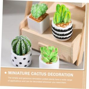 16 stuks kunstmatige cactus tuin miniatuur ornament mini nep plant kleine bloempiguren kleine cactus potplanten mini vetplanten decoratie glas benodigdheden kantoor hars