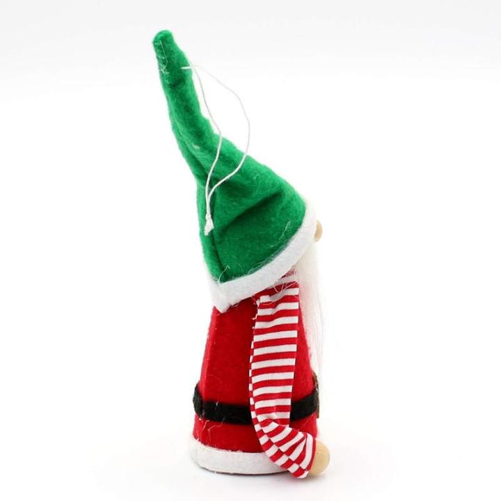 Vilt- / textiel kerstkabouter/kerstmanhulp als boomhanger/hanger in 3-delige set, afmetingen tussen 5 en 12 cm.