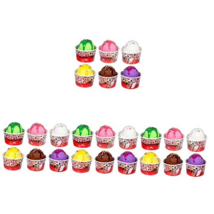 24 Stück Eiscreme Modell Gefälschte Eiscreme Kugeln Simulierte Eiscreme Kugeln Eiscreme Kugeln Gefälschte Eiscreme Requisiten Simulation Eiscreme Kugeln Requisite Eiscreme