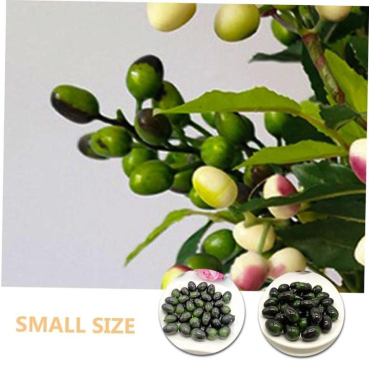 60 STK Olivenimitat Künstliche Früchte Ornament Lebensechte Früchte Modell Künstliche Früchte Obstdekor Falsches Obst Modell Mit Gefälschten Früchten Olivenschimmel Plastik