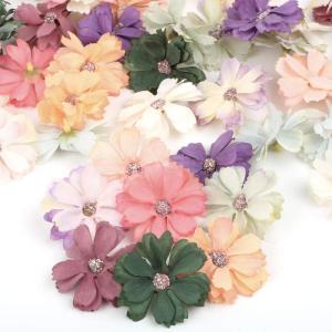 50 stuks kunstmadeliefjes, bloemkelken, , kleurrijke bloemkelken, mini zijden bloemen voor het knutselen, scrapbooking, bruiloften, feesten, woondecoratie - willekeurige kleuren