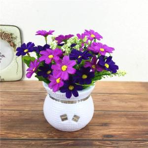 Kunstblumen Gefälschte Pflanzen, kleine künstliche Mini-Blume, für Garten, Rasen, Balkon, Büro, Bauernhaus, drinnen und draußen, Frühlings- und Sommerdekoration für jeden An