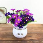 Kunstblumen Gefälschte Pflanzen, kleine künstliche Mini-Blume, für Garten, Rasen, Balkon, Büro, Bauernhaus, drinnen und draußen, Frühlings- und Sommerdekoration für jeden An