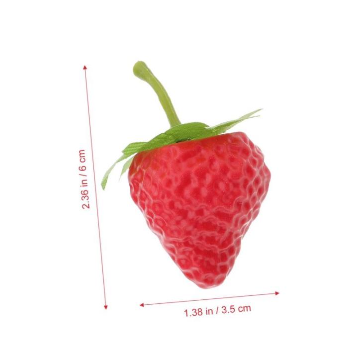 5 Sätze Simulierte Erdbeeren Künstliche Früchte Erdbeeren Küchendekoration Falsche Früchte Künstliche Erdbeeren Künstliche Erdbeeren Mini Spielzeug 18 Stück * 5