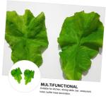 10 Sätze PVC-Salat Obstdekor Realistisches Essen Gemüse-Foto-Requisiten Grünes Dekor Künstliches Gemüseblatt Gefälschtes Gemüse Künstliche Salatblätter Green 2 Stück * 10