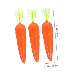 25St Karotte gefälschtes Gemüse Miniatur künstliches Pflanzendekor Mini-Gemüse Möhren Mini Scale gartendeko rostoptik künstliche Pflanzen Simulationsgemüse Schaumstoff Styro