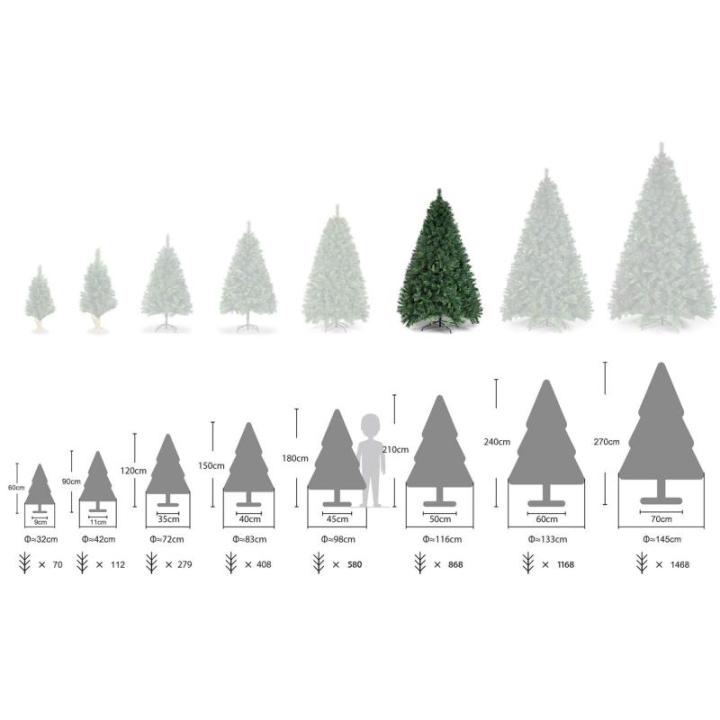 , kunstkerstboom, 120-240 cm, met kerstboomstandaard