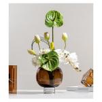 Kunstblumen Modernes künstliches Blumenarrangement aus Glas – Elegante Tischdekoration für Wohnzimmer und Hotels, Blumenarrangement für Tafelaufsätze für jeden Anlass