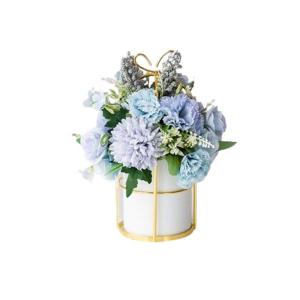 Kunstblumen Künstliche Pflanzen, europäische Keramikvase, Büro, Kaffee, Desktop, künstliche Blumen im Topf, künstliche Nelkendekoration für jeden Anlass