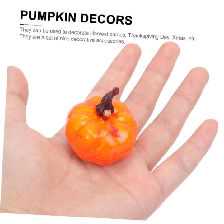 300 STK Kürbis-Ornamente Halloween-Kürbis-Requisiten lebendige Kürbisdekore herbstdeko Halloween Weihnachtsdekoration orangefarbenes Outfit lustige Kürbisdekore künstlich