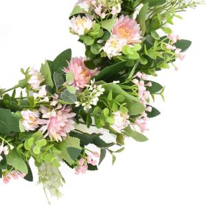Daisy Rose Blume Kranz Handgemachte Künstliche Blumen Girlande für Front Tür Wand Hochzeit Party Home Dekoration