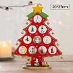 DIY Wooden Mini Christmas Tree Set, Mini Holz Christmas Tree Weihnachtsbaum mit Anhänger, Holz Tannenbaum Klein Weihnachtsbaum, Weihnachtsbaum aus Holz DIY Weihnachtsbaum für Wei