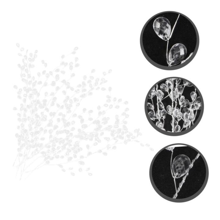 1 Satz Perlenblumen Brauthaarrebe Künstlicher Hochzeitsstrauß Perlen-Kits Hochzeitssachen Künstliche Blüten Hochzeitsdeko Kristallknospenzweige Hochzeitszubehör Acryl Weiß 10
