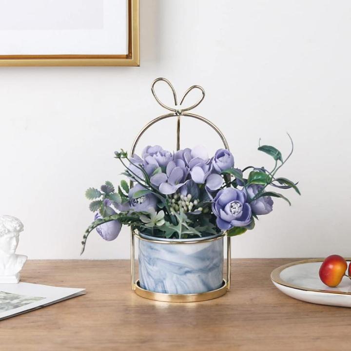 Kunstbloemen in pot, kunstbloemen als echte valse hortensia, zijden bloemen voor bruiloftsdecoratie, tafeldecoratie, woonkamer, slaapkamer, kamerdecoratie