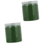 2 Stück 1 Moosrasenpulver Künstliches Dekor Kunstrasen Dekorationen Fee Gefälschtes Gras Zen-gartenzubehör Terrain DIY Grasmodell Blumendekoration Zug Nylon Spielzeugzimmer Anl