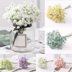 Künstliche Schleierkraut Seidenblumen, lebensechte Blüte, allergiefreundliches Geschenk (blau)
