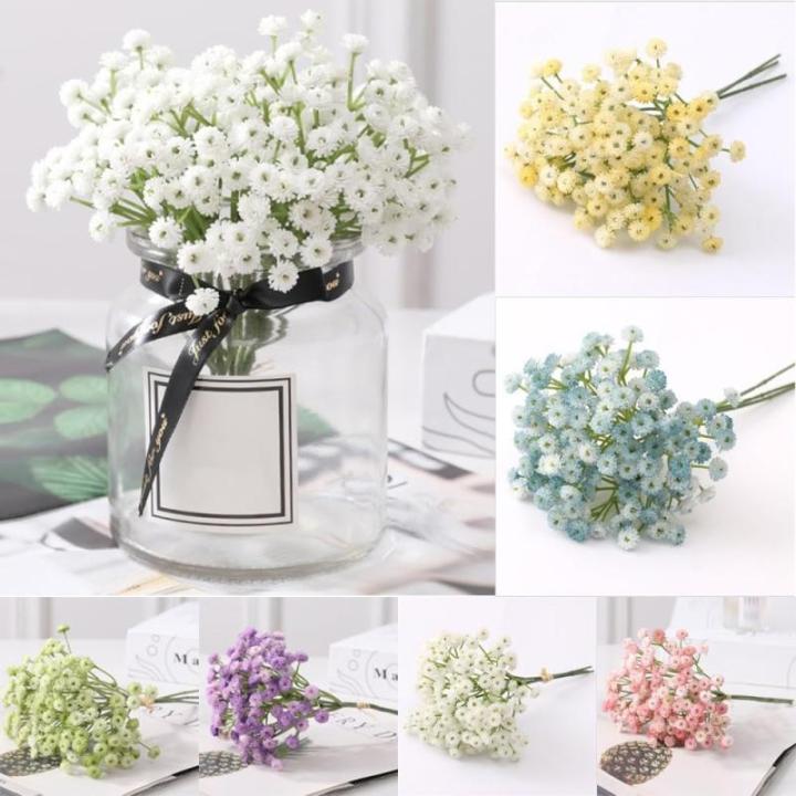Künstliche Schleierkraut Seidenblumen, lebensechte Blüte, allergiefreundliches Geschenk (blau)