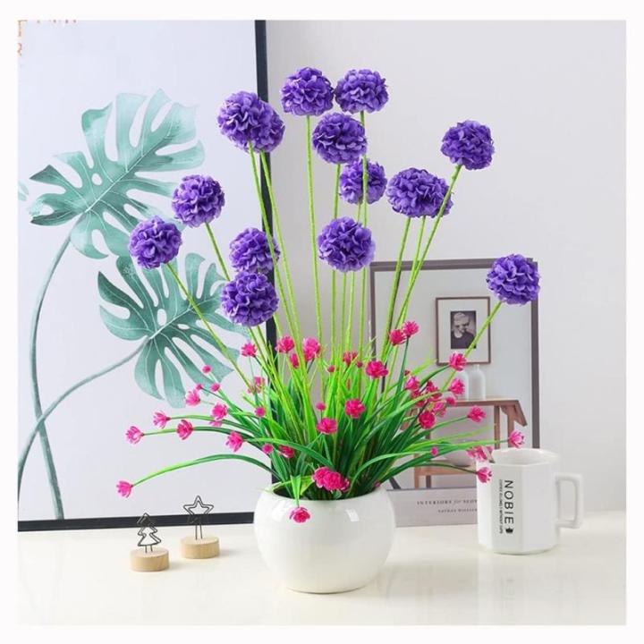 Kunstblumen Künstliche Blumen mit Topf, Kunstpflanzen, künstliche Seidenblumen für Hausdekorationen, Lobby, Badezimmer, Hochzeit, Büro für jeden Anlass