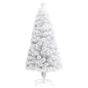 Künstlicher Weihnachtsbaum mit Beleuchtung Weiß 120cm Glasfaser Christbaum Kunstbaum Dekobaum Tannenbaum Weihnachten Künstlicher Weihnachtsbaum für Weihnachtsdeko