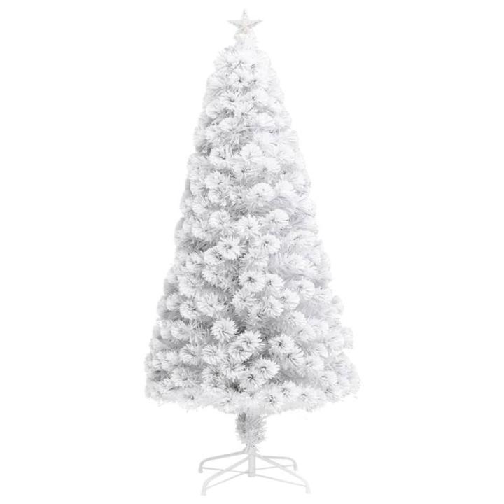 Künstlicher Weihnachtsbaum mit Beleuchtung Weiß 120cm Glasfaser Christbaum Kunstbaum Dekobaum Tannenbaum Weihnachten Künstlicher Weihnachtsbaum für Weihnachtsdeko