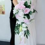 Wassertropfen Rose Hochzeit Brautstrauß Romantische Halten Blume Braut Brautsträuße Brautjungfer Blumenstrauß Valentinstag Dekoration