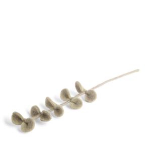 Eucalyptus-tak in scandi-stijl, natuurlijk vilt, handgemaakt, fairtrade, liefdevolle paasdecoratie, saliekleuren, 1 x - 30 cm