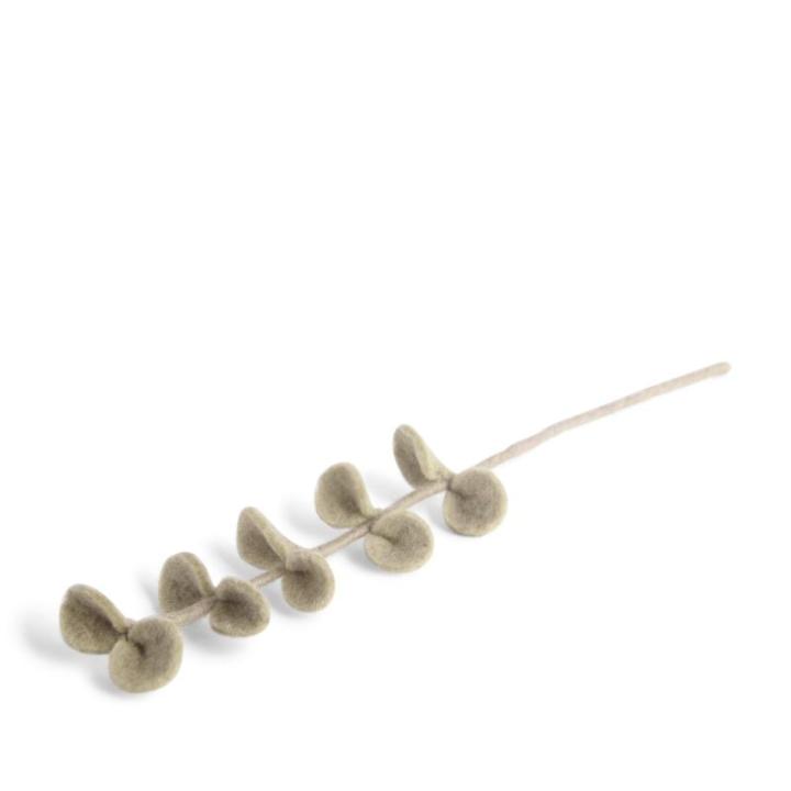Eucalyptus-tak in scandi-stijl, natuurlijk vilt, handgemaakt, fairtrade, liefdevolle paasdecoratie, saliekleuren, 1 x - 30 cm