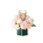 Kunstblumen Künstliche Blumen, Ornamente, Topfblumen, Arrangement, Heimdekoration, mit grünem Keramik-Blumentopf für jeden Anlass