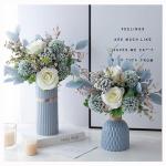 Kunstblumen Künstliche Blumen in Keramikvase, Florale Ornamente Arrangements Wohnzimmertisch Blumendekoration Kunstblumen für jeden Anlass