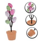 Ceramic Ornaments Osterei, Topfpflanze, Osterei, Bonsai-Statue, Osterdekoration, künstliche Eier, Tischbaum, Desktop, Ostern, Bonsai-Ornament, Mittelstück, Dekoration, Ei, Deskto