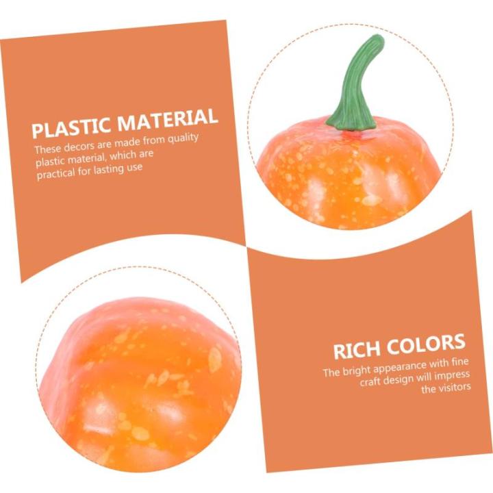4 Sätze Künstlicher Kürbis Kranz Kürbisse Selber Machen Halloween-Requisiten Künstliche Kürbisdekoration Heimdekorationen Halloween-wohndekoration Yellow Plastik 10 Stück * 