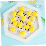 30 STK Mini-zitronenimitat Künstlich Gefälschte Hawaiianische Früchte Partydekorationen Zitronen-sommerdekor Mini-Zitronen-Requisite Lebensechte Frucht Yellow PVC