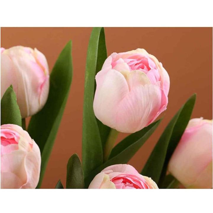 Kunstblumen Künstliche Blumen für den Innenbereich, Simulationsstrauß, künstliche Seidenblume, Tulpe, florales Kunstblumen-Dekor, künstliche Blumen in Vase für jeden Anlass