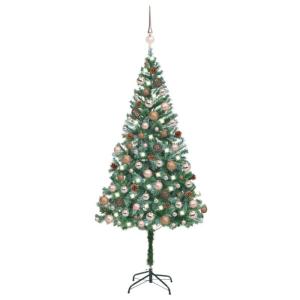 Künstlicher Weihnachtsbaum mit Beleuchtung Kugeln Zapfen 180 cm, Tannenbaum Künstlich, Christmas Tree, Tannenbaum Deko, Weihnachtsbäume, Christbaum - 3077614