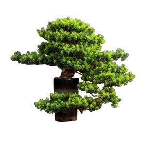 Künstlicher Bonsai-Baum 18-Zoll-künstliche Bonsai-Kiefer-Simulations-Grünpflanze-Bonsai-Indoor-Kunstpflanze im Topf, künstliche Zimmerpflanzen for den Schreibtisch, das Home-Of