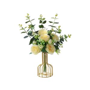Kunstblumen Elegante künstliche Pfingstrosen aus Seide für Hochzeitssträuße und Tafelaufsätze – Tafelaufsatz-Arrangements für die Partydekoration für jeden Anlass
