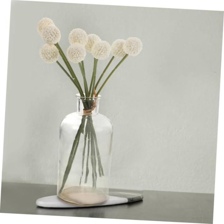 1Stk Simulierte Kugelchrysantheme Blumendekor selber Machen Hochzeitssträuße Layout- künstliche Blumen künstliche blüten schmücken Blumenarrangement Strauß Plastik Weiß